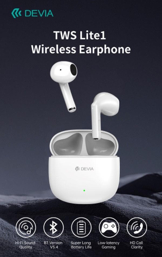 AURICOLARI TWS EM404 LITE1 BLUETOOTH 5.4 BIANCHI